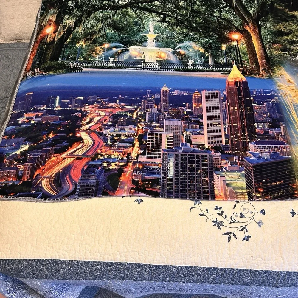 Georgia Landmarks Fleece‎ Throw 50